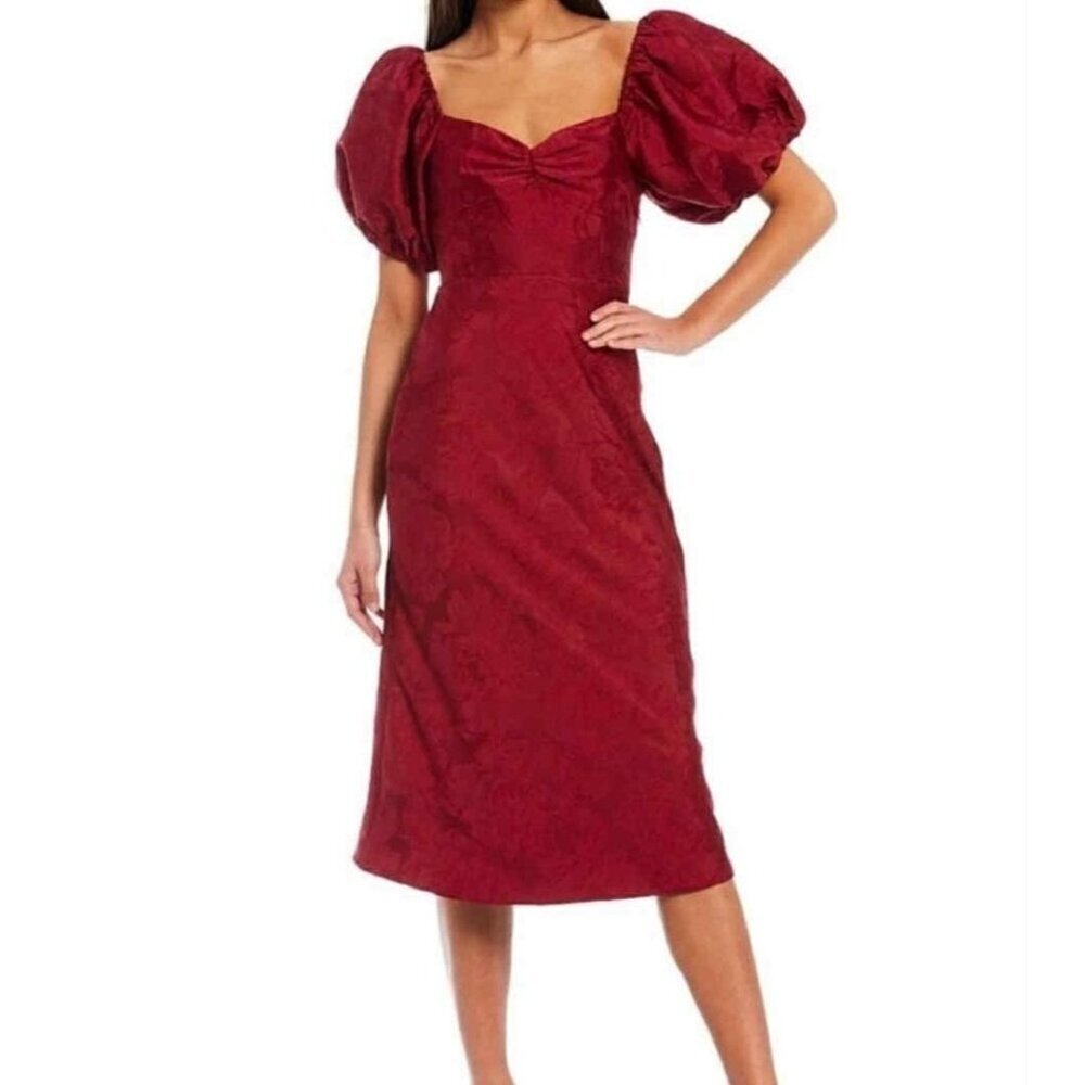 NEW Sachin & Babi Size 14  Dress Burgundy Back Tie Formal Classy Sexy